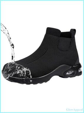 LARNMERN Steel Toe Work Chelsea Boot Slip On Safety Ankle Boot